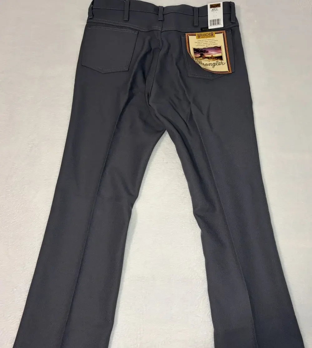 Wrangler Wrancher Boot Jeans Mens 36x31 Gray Dark Wash Regular Fit Western NWT